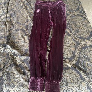 Burgundy Velvet Joggers